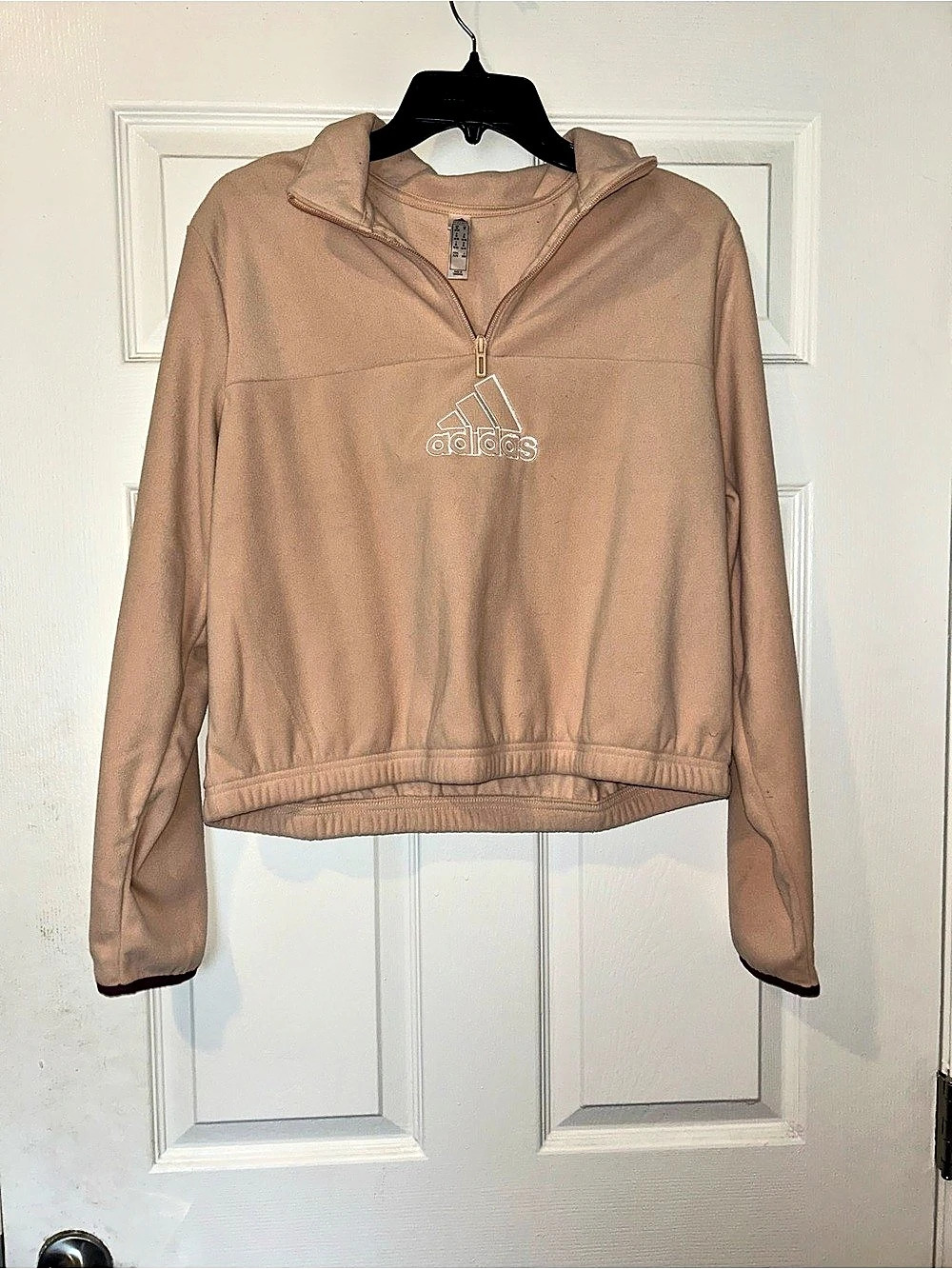 adidas Brand Love Polar Fleece Embroidered Logo Half-Zip Sweatshirt Half-Zip